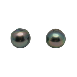 2pcs Green Cherry 10.7mm - SB AAA Quality Tahitian Pearl Pair ER2000 LP5