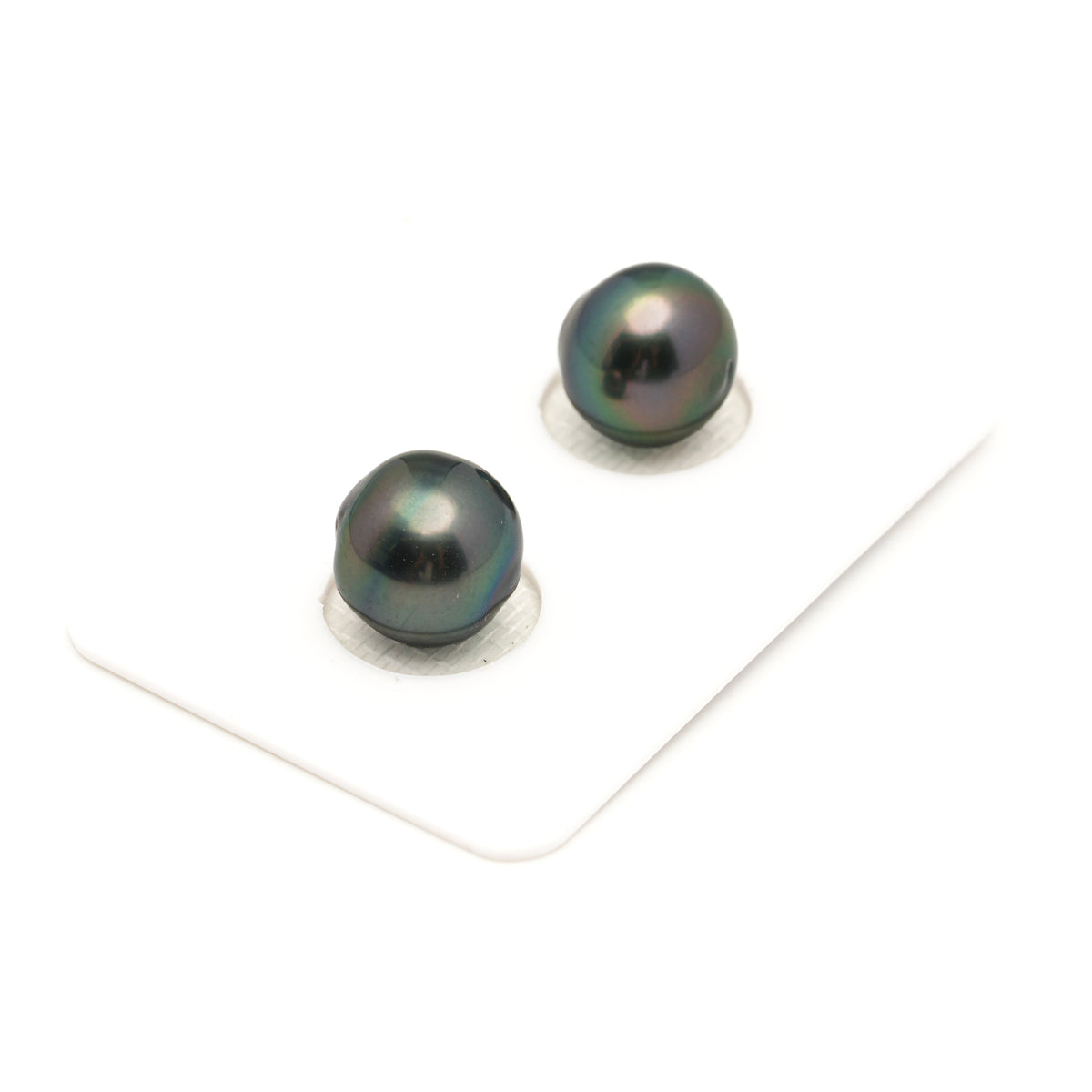 2pcs Green Cherry 10.7mm - SB AAA Quality Tahitian Pearl Pair ER2000 LP5