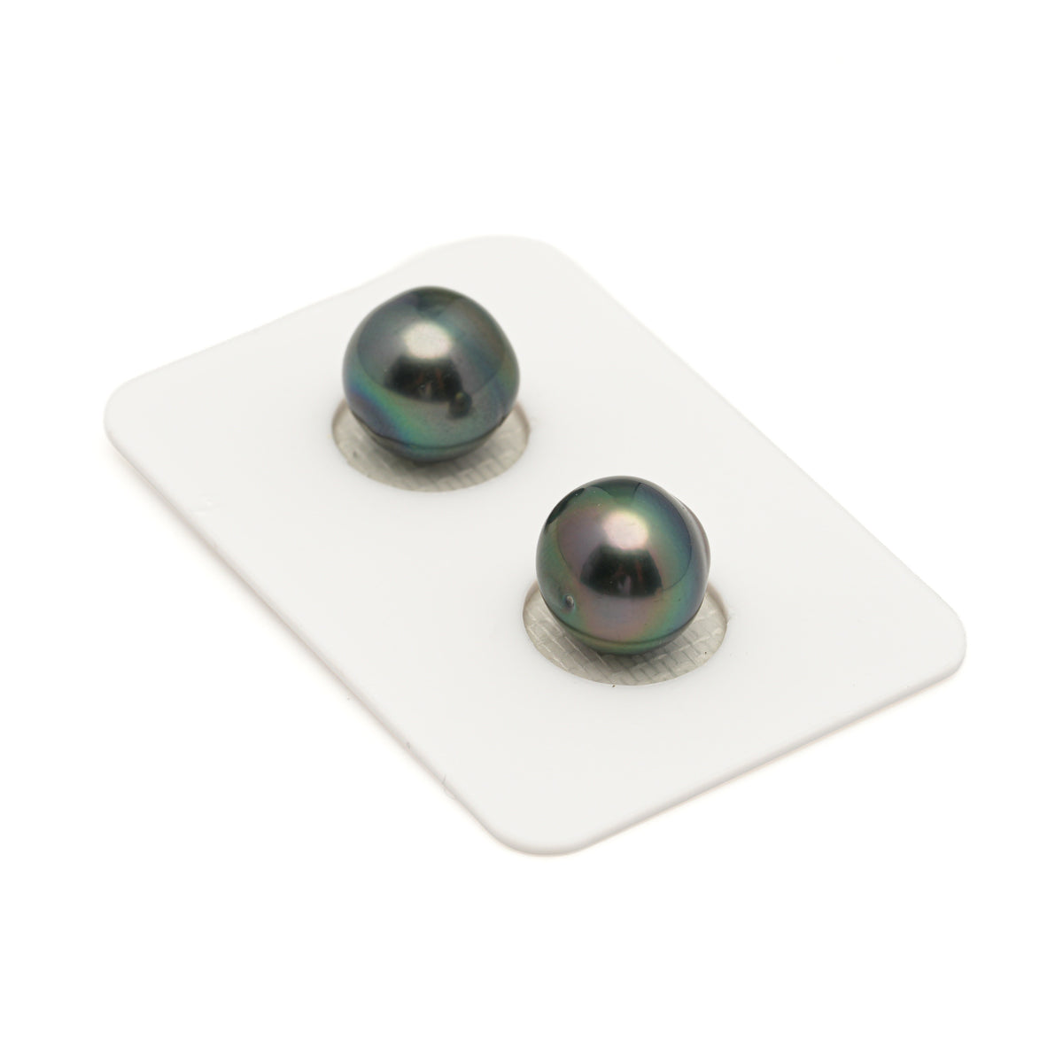 2pcs Green Cherry 10.7mm - SB AAA Quality Tahitian Pearl Pair ER2000 LP5