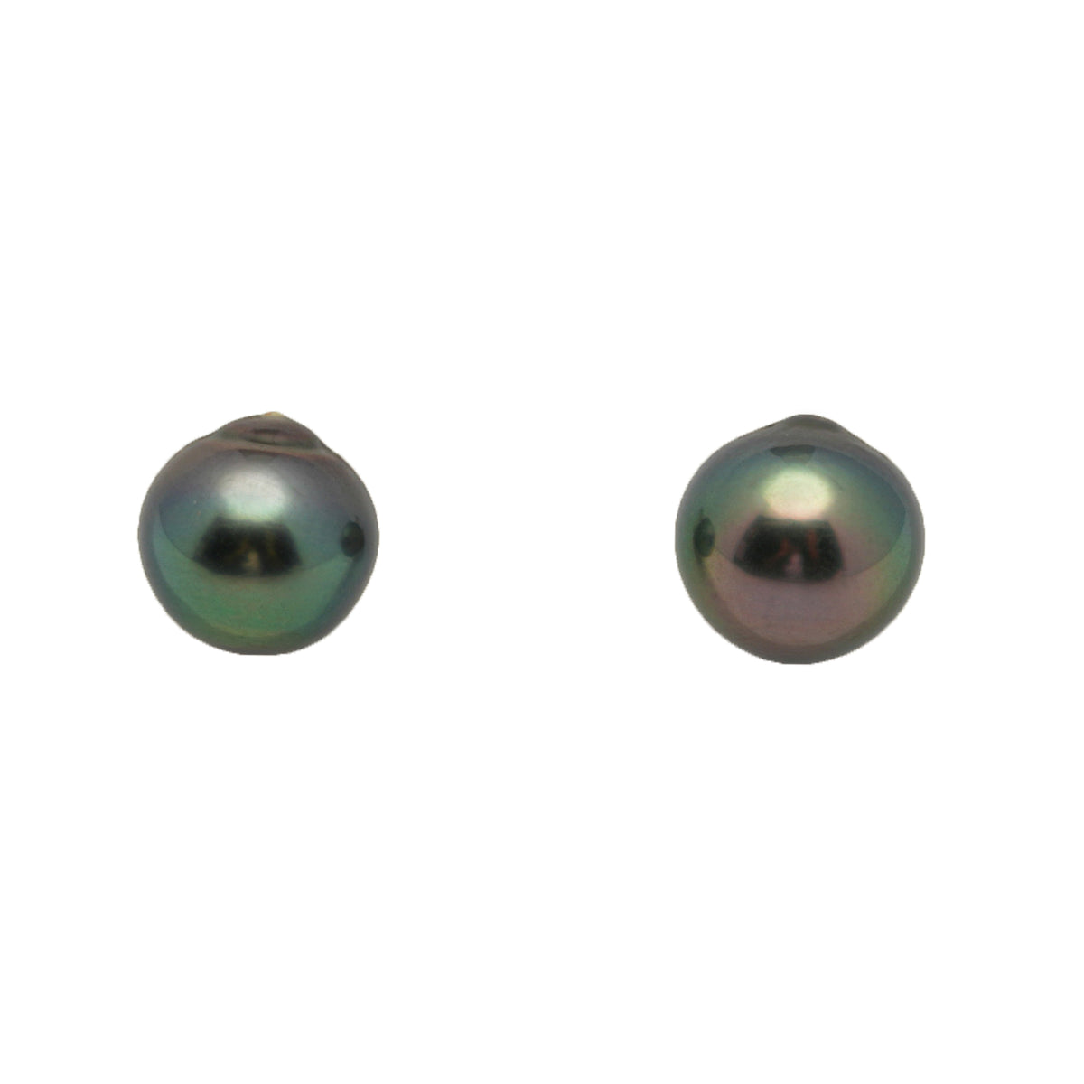2pcs Green Cherry 9.2-9.5mm - SB AAA/AA Quality Tahitian Pearl Pair ER2001 LP5
