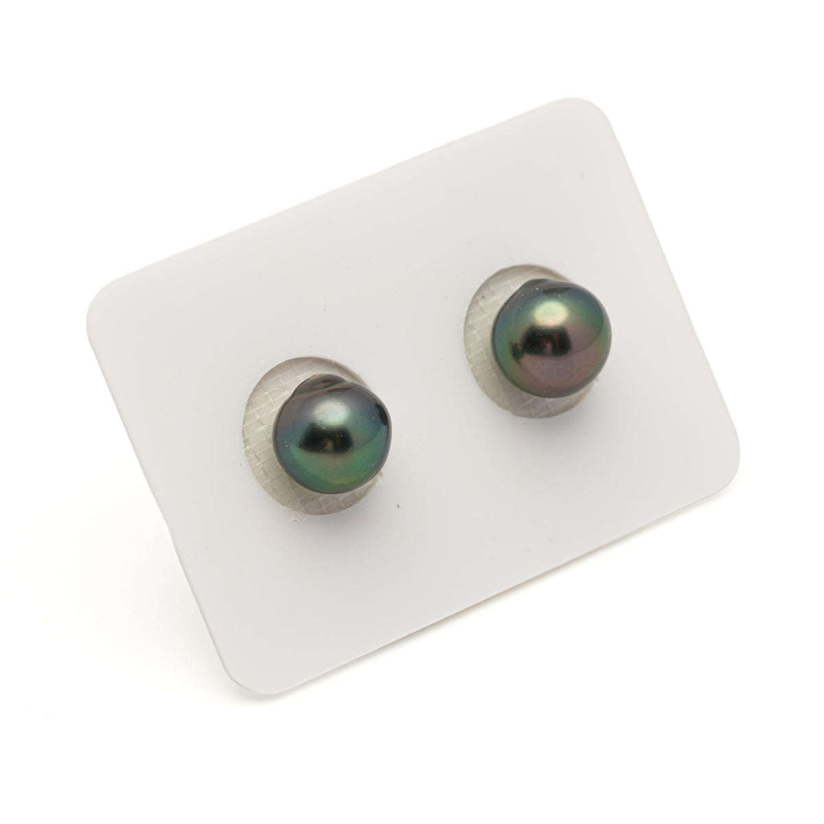 2pcs Green Cherry 9.2-9.5mm - SB AAA/AA Quality Tahitian Pearl Pair ER2001 LP5