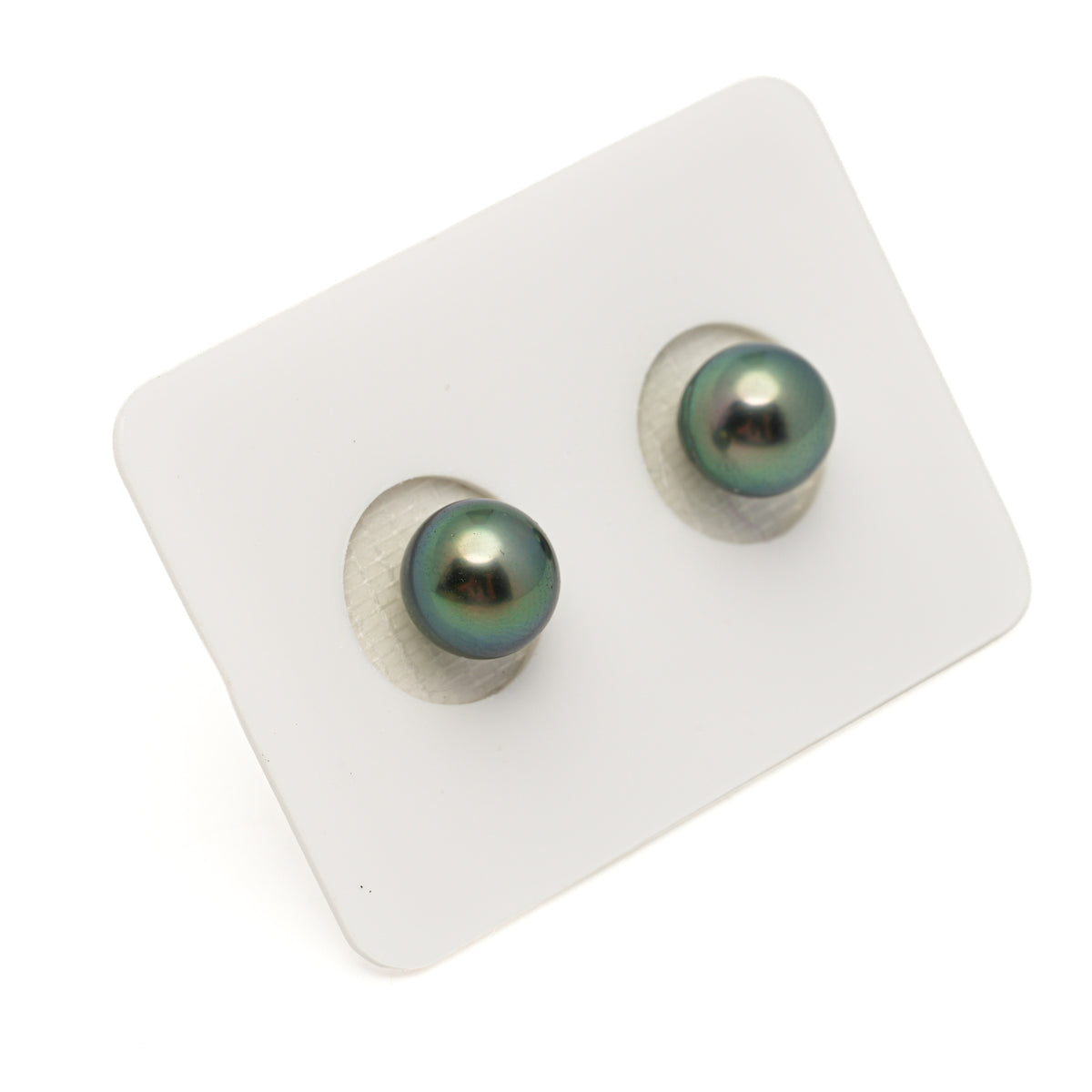 2pcs Green 8.3-8.4mm - SR/NR AAA Quality Tahitian Pearl Pair ER1987 LP5