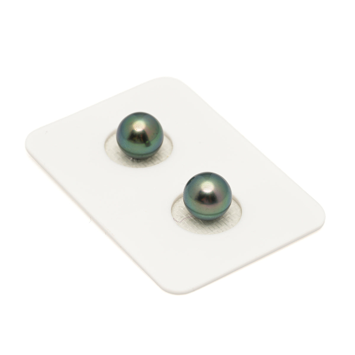 2pcs Green 8.3-8.4mm - SR/NR AAA Quality Tahitian Pearl Pair ER1987 LP5