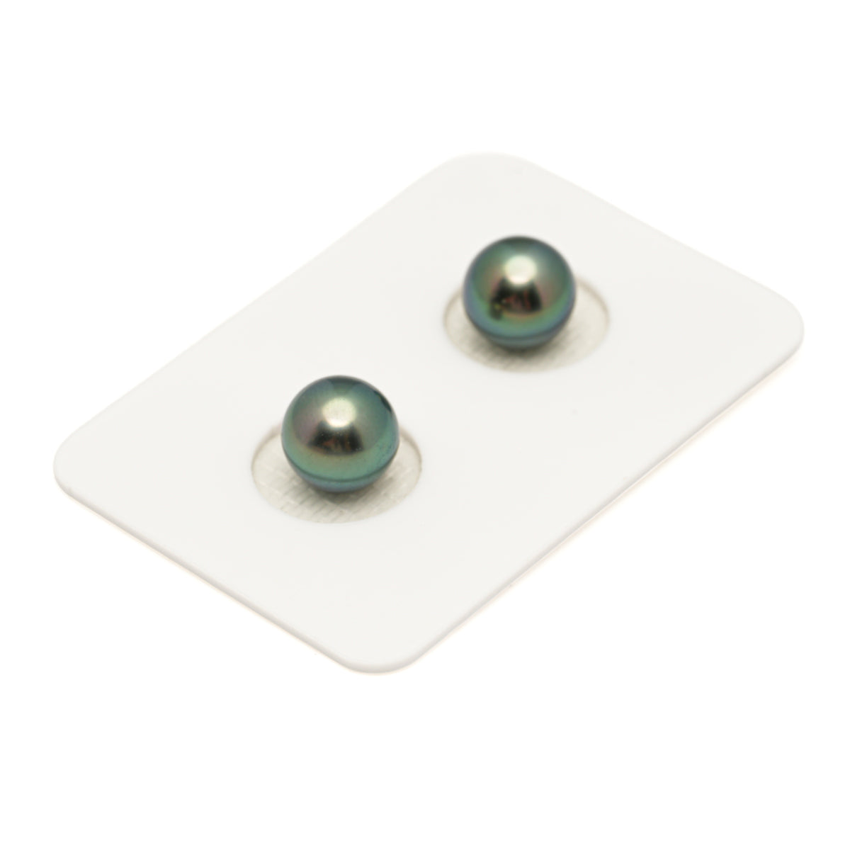 2pcs Green 8.3-8.4mm - SR/NR AAA Quality Tahitian Pearl Pair ER1987 LP5