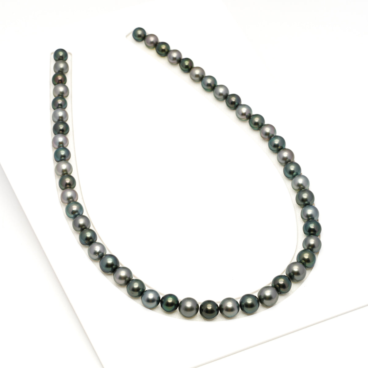 48pcs Green 8-9mm - SR/NR AAA/AA Quality Tahitian Pearl Necklace NL1801 LP5