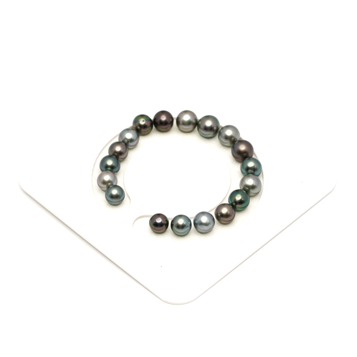 18pcs Multicolor 8-10mm - SR/NR AAA/AA Quality Tahitian Pearl Bracelet BR2554 LP5