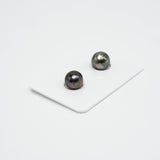 2pcs Peacock 8.6-8.9mm - CL AAA/AA Quality Tahitian Pearl Pair ER1156