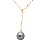 925 Silver Gold Y Chain with Pearl SHM15TH2