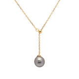925 Silver Gold Y Chain with Pearl SHM18TH2