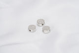3pcs Flat Bolo Silicone 925 Silver Slider for Bracelet/Necklace - Loose Pearl jewelry wholesale
