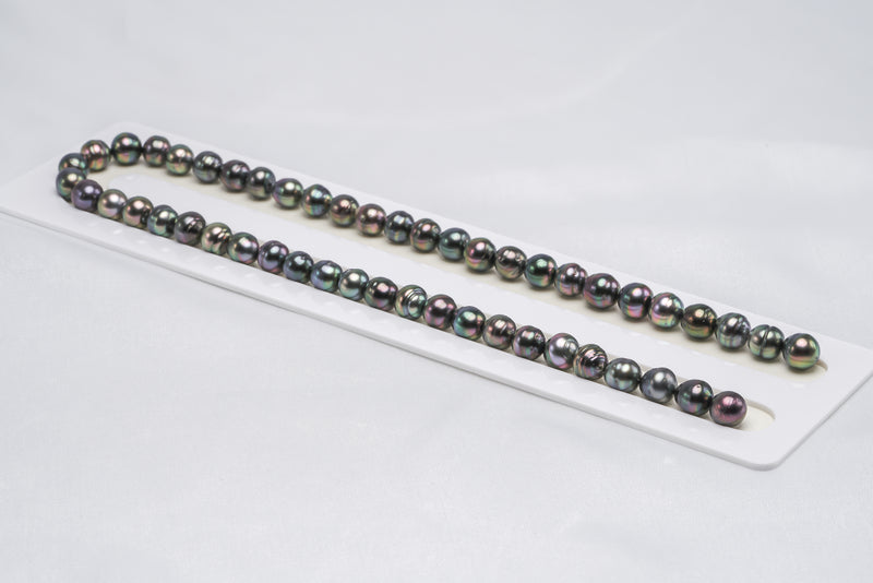 50pcs "little Jam" Peacock Mix Necklace - Circle 8mmAAA/AA/A quality Tahitian Pearl - Loose Pearl jewelry wholesale