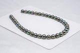 38pcs "Rise Up" Green Mix Necklace - Round/Semi-Round 11-12mm AA/A quality Tahitian Pearl - Loose Pearl jewelry wholesale