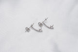 1pair 925 Silver Ear post with earring part - Loose Pearl jewelry wholesale