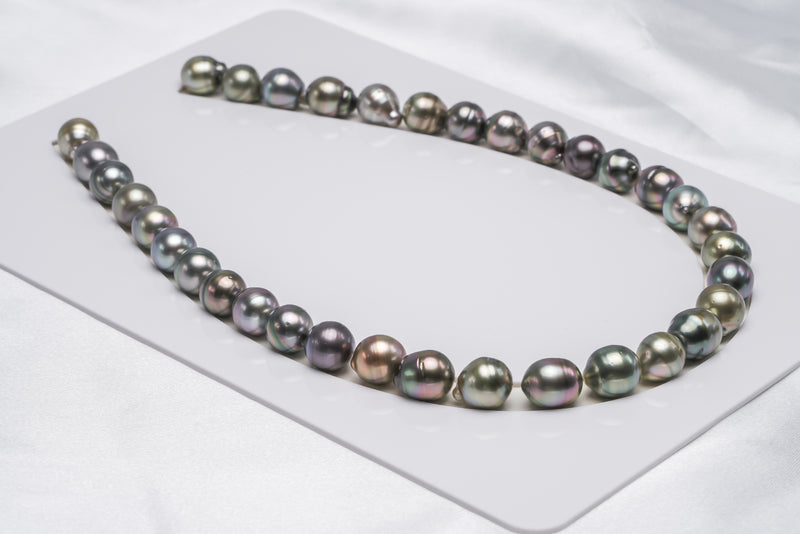 35pcs "Tunnel" Mix Necklace - Circle 11mm AAA/AA quality Tahitian Pearl - Loose Pearl jewelry wholesale