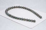 38pcs "Rise Up" Green Mix Necklace - Round/Semi-Round 11-12mm AA/A quality Tahitian Pearl - Loose Pearl jewelry wholesale