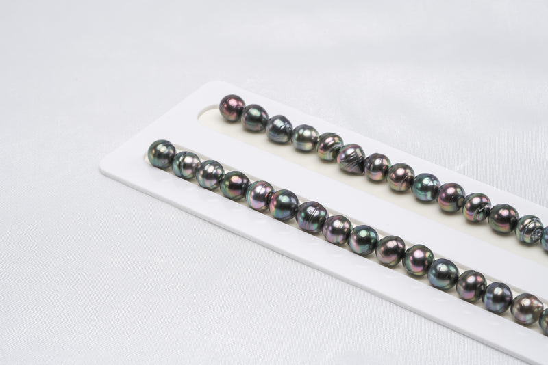 50pcs "little Jam" Peacock Mix Necklace - Circle 8mmAAA/AA/A quality Tahitian Pearl - Loose Pearl jewelry wholesale