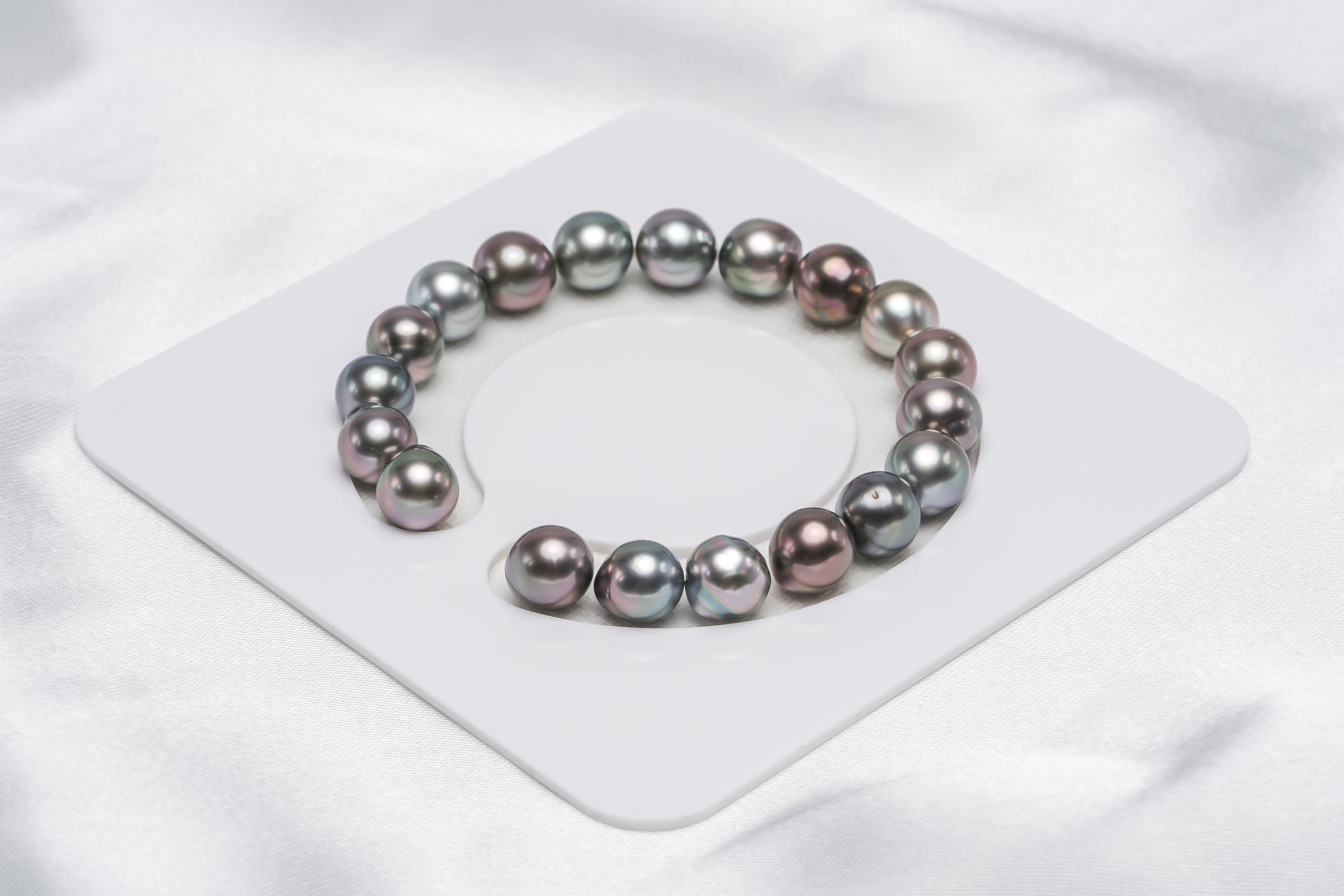 19pcs "Crackers" Pastel Bracelet - Semi-Baroque 9mm AAA quality Tahitian Pearl - Loose Pearl jewelry wholesale