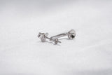 1pair 925 Silver Ear post with earring part - Loose Pearl jewelry wholesale