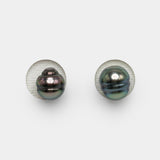 2pcs Green 8.6-9.1mm - CL AAA Quality Tahitian Pearl Pair ER1158