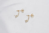 1pair Gold Plating Ear post with earring part - Loose Pearl jewelry wholesale