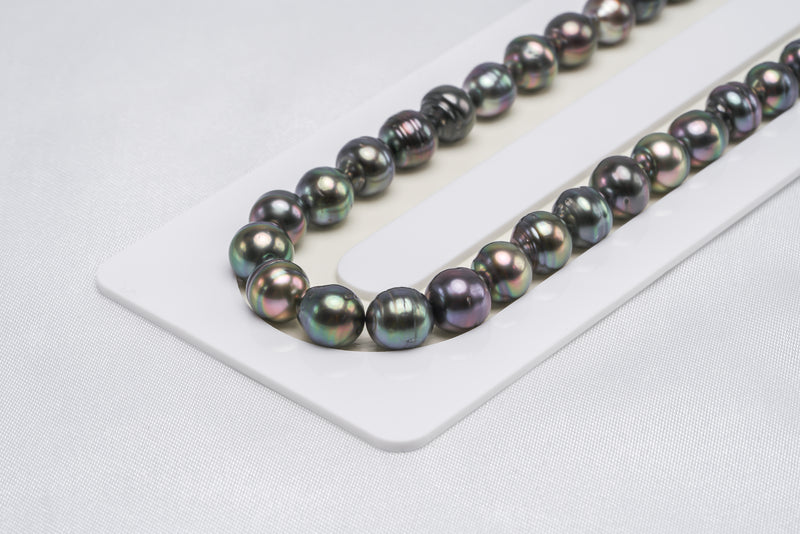 50pcs "little Jam" Peacock Mix Necklace - Circle 8mmAAA/AA/A quality Tahitian Pearl - Loose Pearl jewelry wholesale