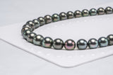38pcs "Rise Up" Green Mix Necklace - Round/Semi-Round 11-12mm AA/A quality Tahitian Pearl - Loose Pearl jewelry wholesale