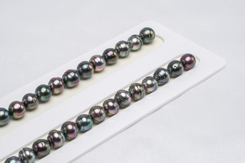 50pcs "little Jam" Peacock Mix Necklace - Circle 8mmAAA/AA/A quality Tahitian Pearl - Loose Pearl jewelry wholesale