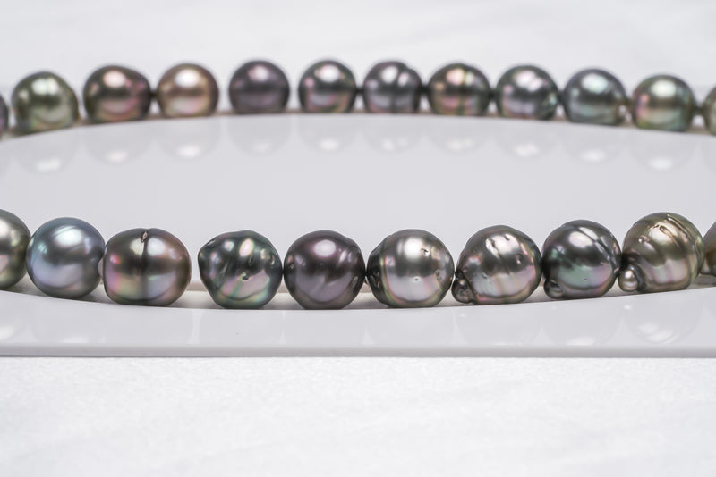 35pcs "Tunnel" Mix Necklace - Circle 11mm AAA/AA quality Tahitian Pearl - Loose Pearl jewelry wholesale