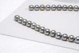42pcs "Mousy" Grey Mix Necklace - Round/Semi-Round 10mm AAA/AA quality Tahitian Pearl - Loose Pearl jewelry wholesale