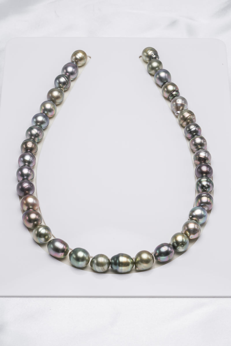 35pcs "Tunnel" Mix Necklace - Circle 11mm AAA/AA quality Tahitian Pearl - Loose Pearl jewelry wholesale