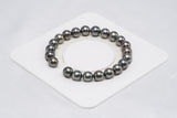 22pcs "Flag" Dark Bracelet - Round/Semi-Round 8mm  AAA/AA quality Tahitian Pearl - Loose Pearl jewelry wholesale