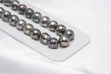 37pcs Green Mix Necklace - Circle 10-11mm ___ quality Tahitian Pearl - Loose Pearl jewelry wholesale