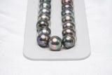 37pcs Green Mix Necklace - Circle 10-11mm ___ quality Tahitian Pearl - Loose Pearl jewelry wholesale