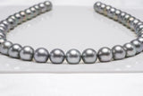 42pcs "Mousy" Grey Mix Necklace - Round/Semi-Round 10mm AAA/AA quality Tahitian Pearl - Loose Pearl jewelry wholesale