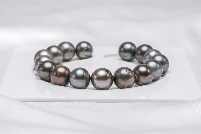 16pcs Bracelet Dark Mix color - NR/SB A Quality Tahitian Pearl - Loose Pearl jewelry wholesale