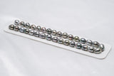 32pcs "Snake" Mix Necklace - Circle 11mm AAA/AA quality Tahitian Pearl - Loose Pearl jewelry wholesale