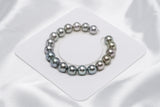 19pcs "Come Back" Shinny Mix Bracelet - Round/Semi-Round 9mm AA/A/AAA Quality Tahitian Pearl - Loose Pearl jewelry wholesale