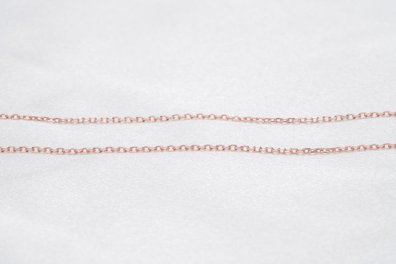 Rose Gold Cable Chain with Spring Ring Clasp - Loose Pearl jewelry wholesale