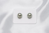 Shinny Green Matched Pair - Round 10mm AAA/AA quality Tahitian Pearl - Loose Pearl jewelry wholesale