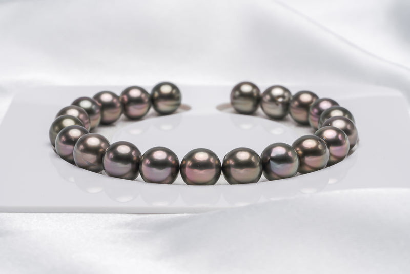 21pcs "Board" Brown Bracelet - Semi-Round 8mm AAA quality Tahitian Pearl - Loose Pearl jewelry wholesale