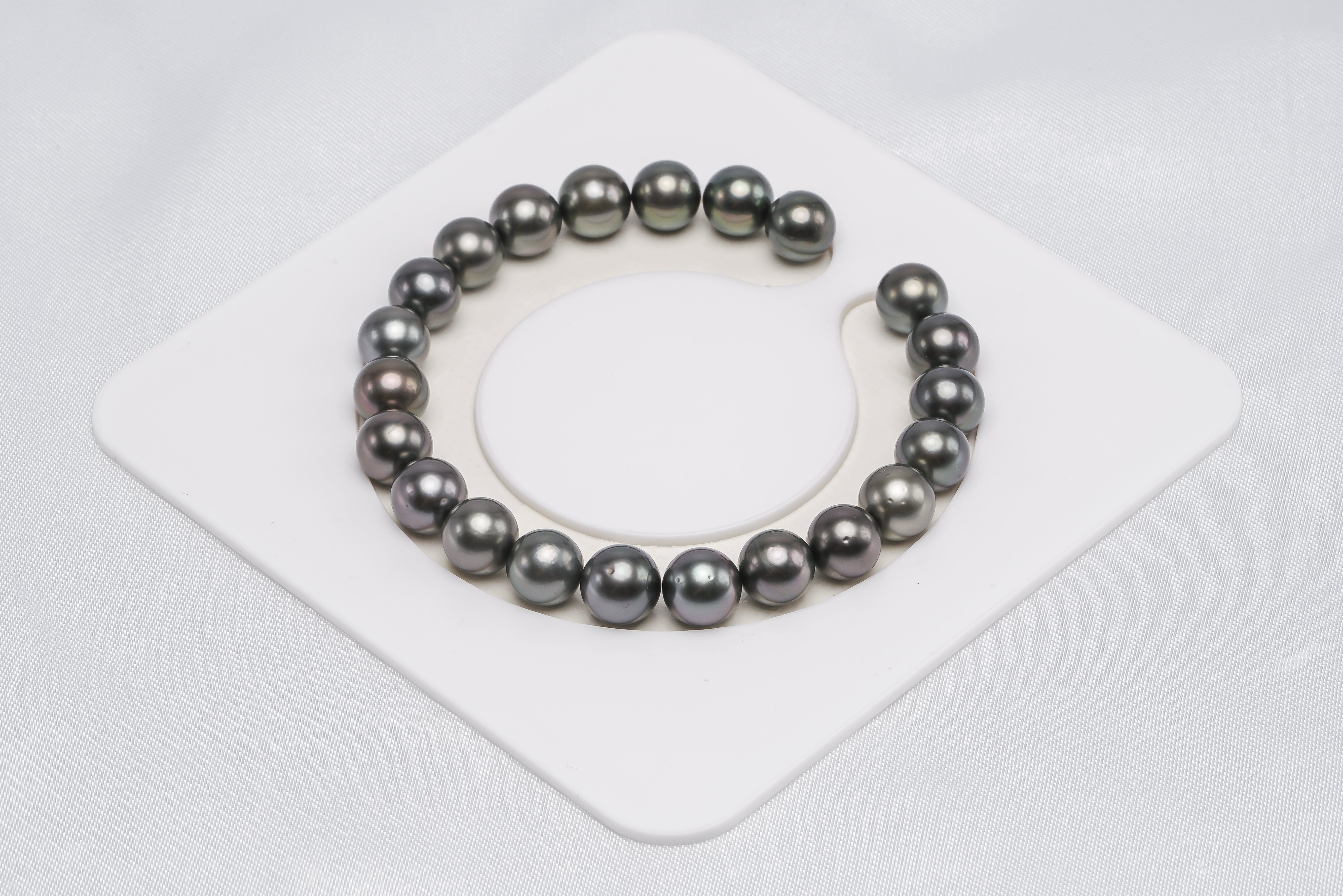 22pcs "Flag" Dark Bracelet - Round/Semi-Round 8mm  AAA/AA quality Tahitian Pearl - Loose Pearl jewelry wholesale