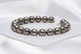 21pcs "Board" Brown Bracelet - Semi-Round 8mm AAA quality Tahitian Pearl - Loose Pearl jewelry wholesale