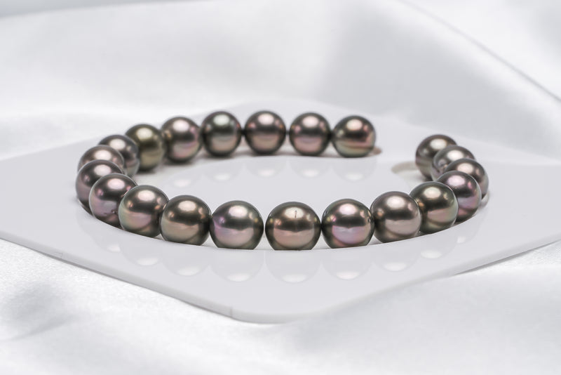 21pcs "Board" Brown Bracelet - Semi-Round 8mm AAA quality Tahitian Pearl - Loose Pearl jewelry wholesale