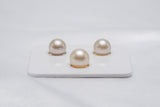 Creamy White Trio Set - Semi-Round 10mm AA/A quality Tahitian Pearl - Loose Pearl jewelry wholesale