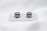 Cherry Matched Pair - Semi-Round 9mm AAA quality Tahitian Pearl - Loose Pearl jewelry wholesale