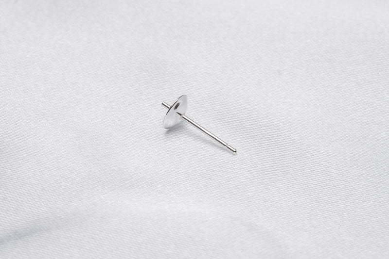 Individual Ear Post 5.9mm cup 925 silver - Loose Pearl jewelry wholesale