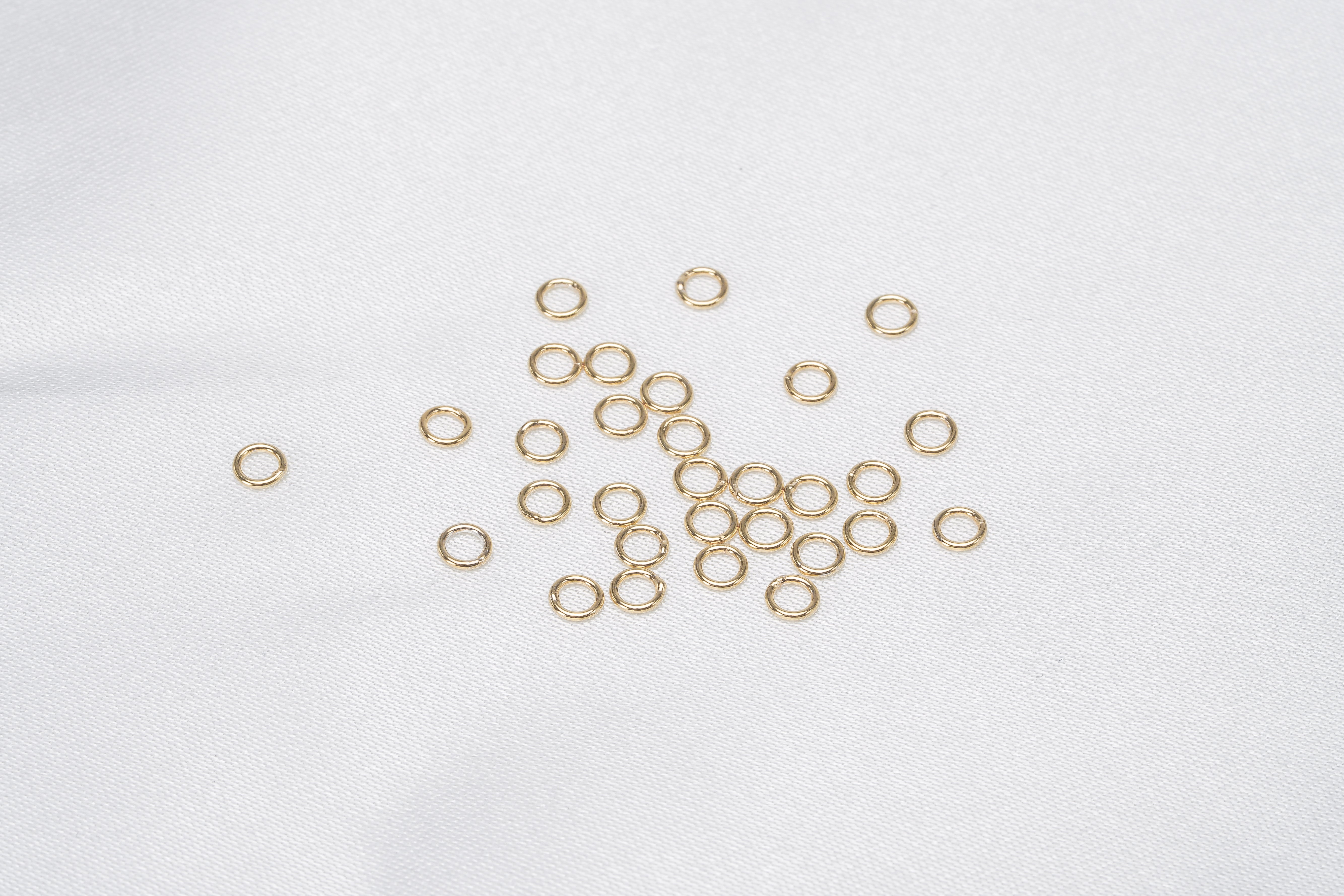 30pcs Closed Jump ring Gold Plating Findings - Loose Pearl jewelry wholesale