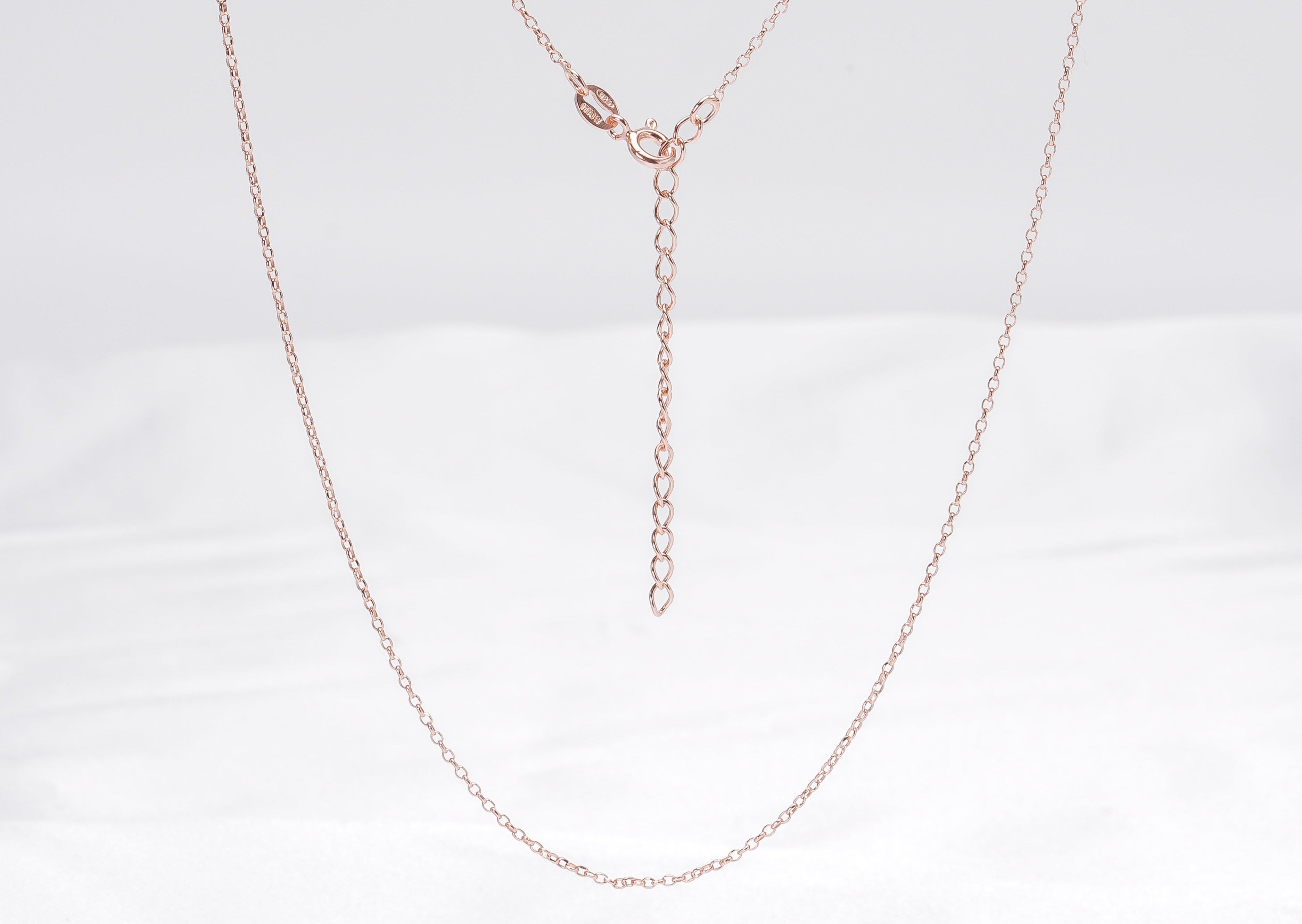 Rose Gold Adjustable Rolo Chain with Spring Ring Clasp - Loose Pearl jewelry wholesale