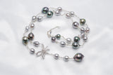 Collier "Papillon argenté" Necklace - Loose Pearl jewelry wholesale