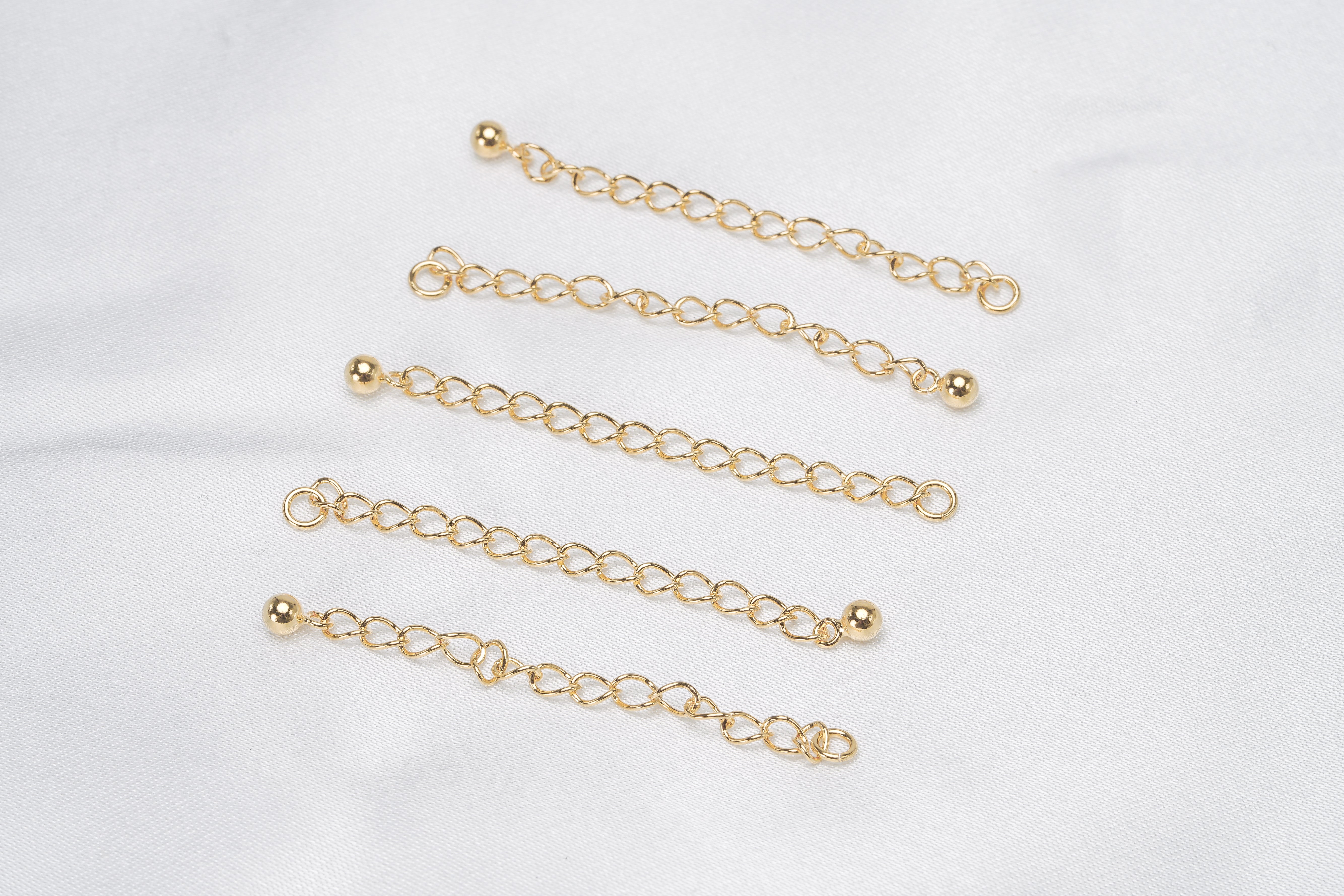 5pcs Extender Ball Gold Plating Findings - Loose Pearl jewelry wholesale